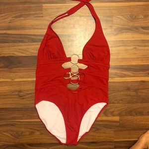 Red Carter sexy one piece bathing suite